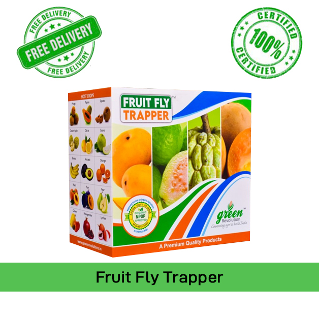 Fruit-Fly-Trapper-Kit-(10-Lure-and-10-Trapper-and-2-Hand-Gloves-and-10-Hanging-wire)-Green-revolution